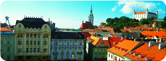 Bratislava City Old Town Bratislava Castle Bratislava UFO Bridge Bratislava Coronation Church St martina scenic picture